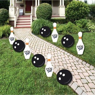 Big Dot Of Happiness Strike Up the Fun - Bowling - Lawn Decor - Outdoor Party Yard Decor - 10 Pc
