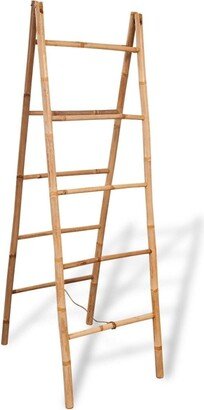 Double Towel Ladder with 5 Rungs Bamboo 19.7