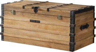 CDecor Garmond Natural Rectangular Storage Trunk