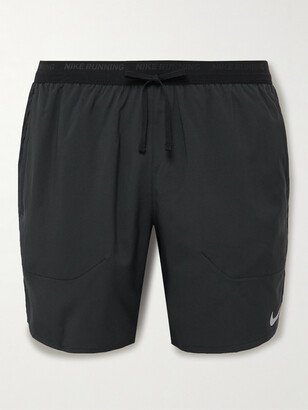 Nike Running Stride Straight-Leg Mesh-Panelled Dri-FIT Ripstop Drawstring Shorts-AC