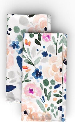 Cloth Napkins: Sierra Floral - Multi Cloth Napkin, Longleaf Sateen Grand, Multicolor