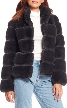 Posh Quilted Faux Fur Jacket