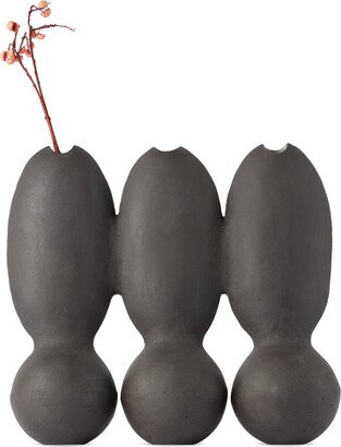 IAAI Black Itera Triple Vase