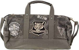 Camouflage canvas duffle bag with tiger
