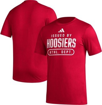 Men's Crimson Indiana Hoosiers Sideline Aeroready Pregame T-shirt