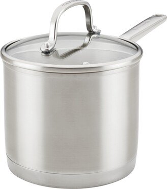 3 Ply Base Stainless Steel 3 Quart Saucepan with Lid