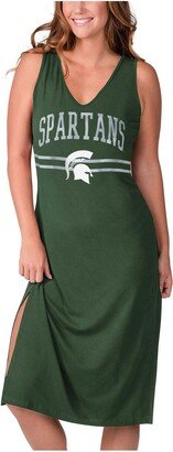 Women's G-iii 4Her by Carl Banks Green Michigan State Spartans Training V-Neck Maxi Dress