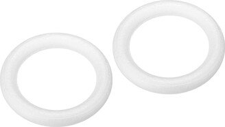 Unique Bargains 2.8 Inch Foam Wreath Forms Round Craft Rings for DIY Art Florists Pack of 2 - White