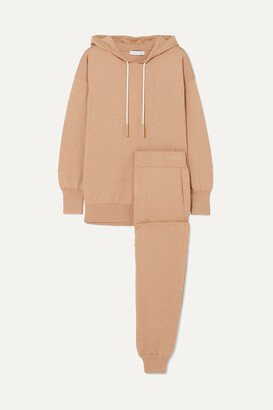 Gia Shanghai Silk And Cashmere-blend Hoodie And Track Pants Set - Neutrals
