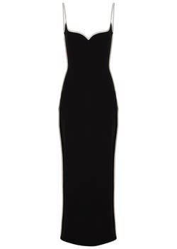 Heart crepe midi dress
