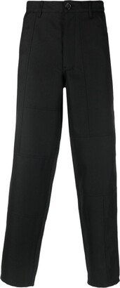 High-Waisted Straight-Leg Trousers-AS