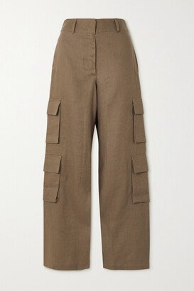 Net Sustain Mateo Linen Wide-leg Cargo Pants - Green