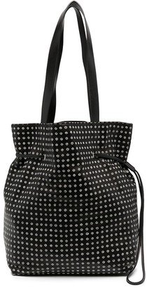 10 CORSO COMO Spot Print Leather Bucket Shoulder Bag