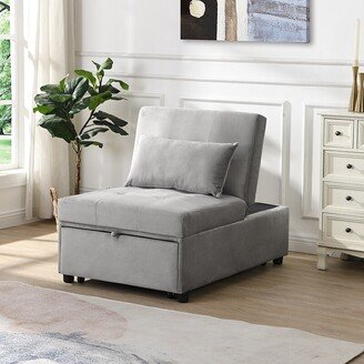 TiramisuBest Modern Folding Ottoman Sofa Bed,Sofa Chair,Gray