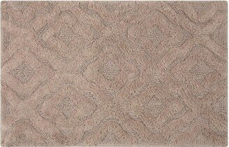 Knightsbridge Link Bath Rug Cotton Non Skid Back - , Stone