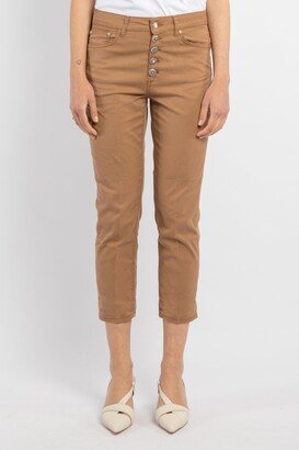 Straight Leg Cropped Trousers-AN