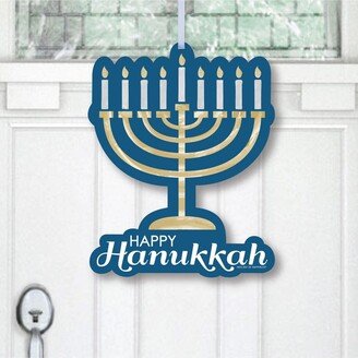 Big Dot Of Happiness Happy Hanukkah - Hanging Porch Chanukah Party Outdoor Front Door Decor 1 Pc Sign