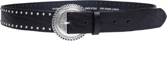 Leather Ranch Belt With Studs