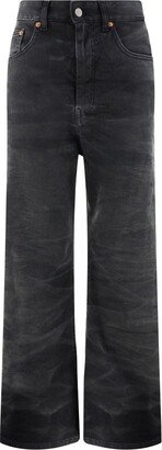 Logo Patch Straight Leg Jeans-AA