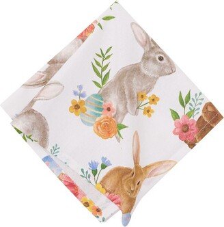 Spring Flora Bunny Napkin, Set of 6