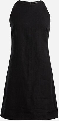 Petite Maxine high-neck shift dress in linen