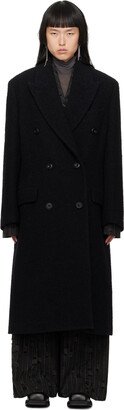 Black Double-Breasted Coat-AB