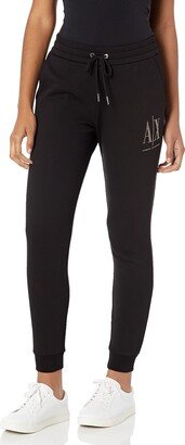 A|X Armani Exchange Women's Drawstring Logo Terry Jogger Pant