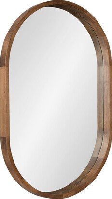 Hutton Wood Framed Capsule Mirror