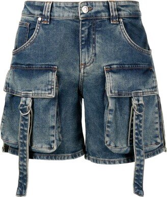 Denim cotton shorts-AA