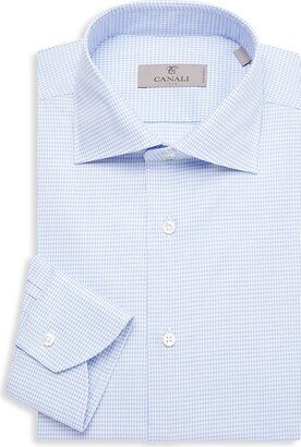 Cotton Houndstooth Dress Shirt