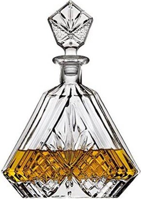 Whiskey Decanter For Liquor Scotch Bourbon Or Wine, Irish Cut Triangular - 750Ml
