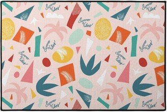 Door Mats: Summer Vibes Abstract Shapes Door Mat, Multicolor