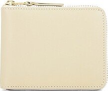 Classic Leather Zip Wallet in Ivory