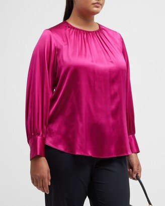 Gabriella Rossetti Mimosa Shirring Silk Blouse