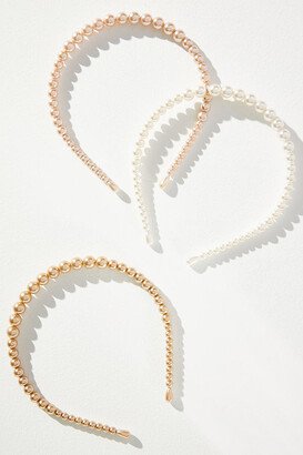 By Anthropologie Set of Three Pearl Headbands