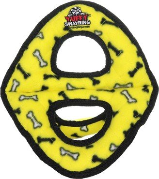 Tuffy Ultimate 3WayRing Yellow Bone, Dog Toy