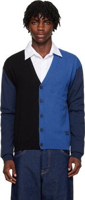 Black & Blue Color Block Cardigan