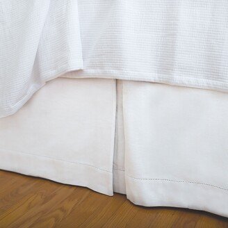 Plum & Post Hemstitch White Twin Bed Skirt