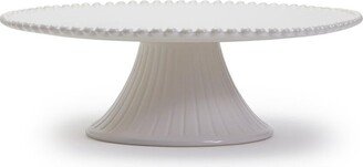 Two's Company Heirloom Pearl Edge Pedestal Platter