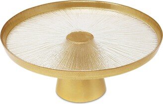 Alice Pazkus Footed Cake Plate Glass And Gold