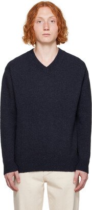 POTTERY Navy V-Neck Sweater