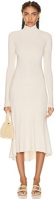 Godet Dress in Beige