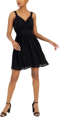 Women's Sleeveless Surplice Mini Dress, Created for Macy's