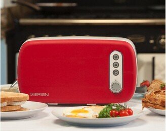 Seren Side Loading Toaster with Red Panel