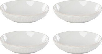 French Perle Groove Pasta Bowls, Set Of 4