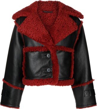 Reva cropped shearling jacket-AA