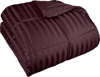 All-Season Luxurious Striped Down Alternative Comforter