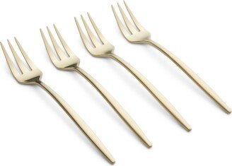 Gaze Champagne Satin Cocktail Forks Set, 4 Piece