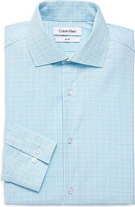 Slim Fit Plaid Dress Shirt