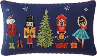 Id Home Fashions Nutcracker Embroidered Holiday Decorative Pillow, 14x24